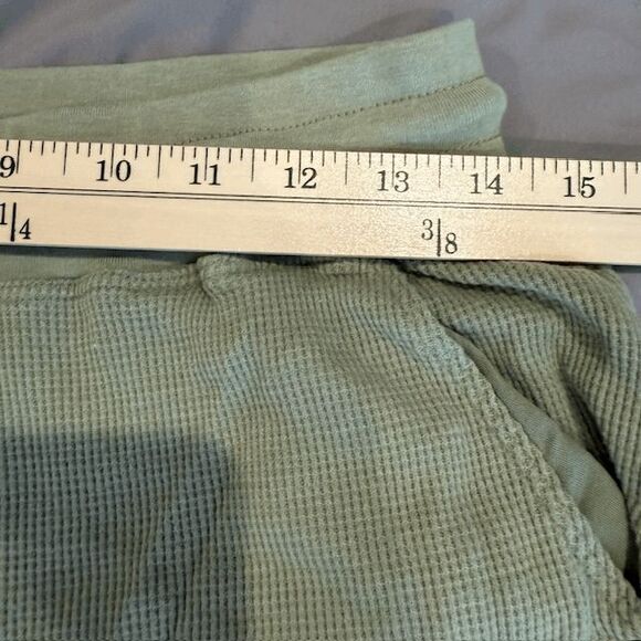NEW! Sundry Thermal Sweatpants Pistachio Green Ombre Tie Waist Size Medium (2) - Picture 7 of 10